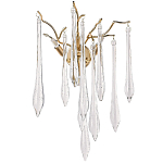 Бра с хрустальными подвесками в виде капель Droplet Crystal Gold Wall Lamp варинант исполнения - 1 | Loft Concept в Саратове