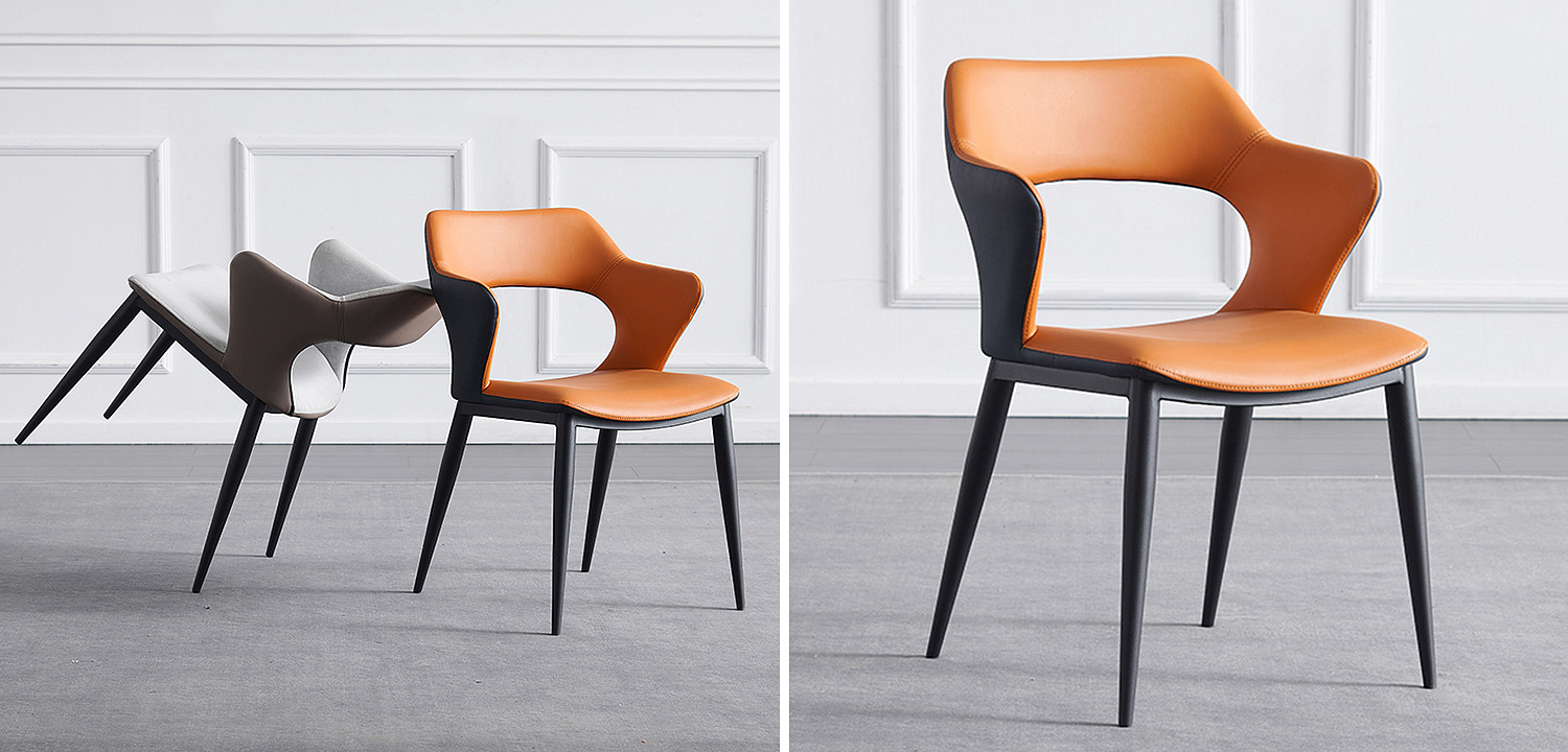 Стул с открытой спинкой Obrien Chair Orange and Grey Оранжевый и Серый Стул с открытой спинкой Obrien Chair Orange and Grey Оранжевый и Серый - Loft-Concept в Саратове