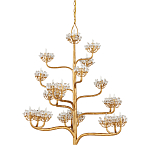 Люстра золотая в виде растения Golden Flower Glade варинант исполнения - 4 | Loft Concept в Саратове