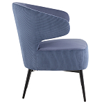 Современное мягкое кресло на металлических ножках Rakush Blue варинант исполнения - 5 | Loft Concept в Саратове