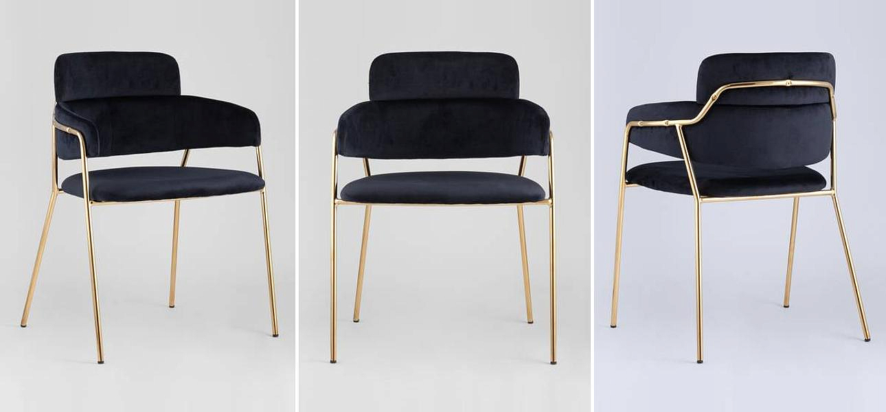 Polina chair Тёмно-синий Велюр Polina chair Тёмно-синий Велюр - Loft-Concept в Саратове