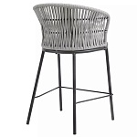 Стул барный с декоративным плетением на спинке и подлокотниках Chair Weave варинант исполнения - 3 | Loft Concept в Саратове