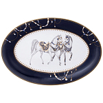Сервиз обеденный из фарфора с изображением лошадей на 6 персон 23 предмета Porcelain Horse Set варинант исполнения - 2 | Loft Concept в Саратове