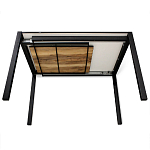 Стол обеденный раздвижной с прямоугольной столешницей на четырех черных ножках Blair варинант исполнения - 5 | Loft Concept в Саратове