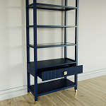 Стеллаж Elsa Dreams Blue со стеклянными полками и ящиком варинант исполнения - 3 | Loft Concept в Саратове