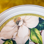 Стул светло-серый из натурального бука с изображением птиц и цветов Blooming Red Birds варинант исполнения - 5 | Loft Concept в Саратове