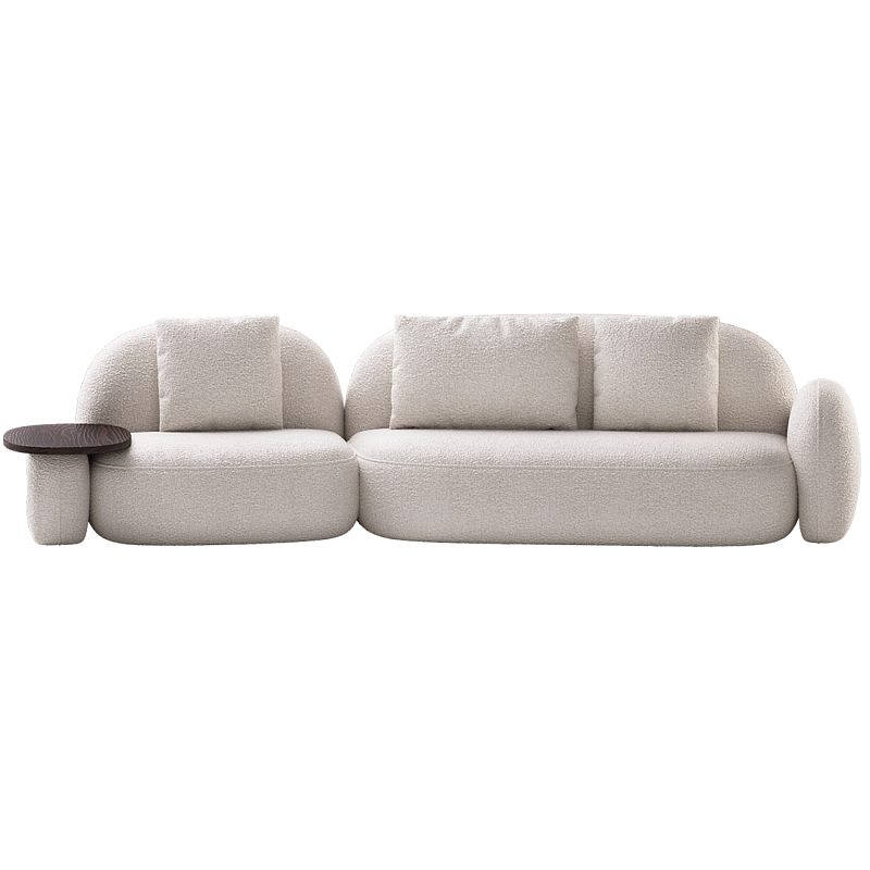 Модульный Диван Orus с овальным столиком  Молочный Орех в Саратове | Loft Concept 