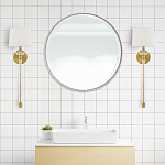 Бра с белым абажуром в форме конуса и прозрачным декоративным кольцом Quoizel варинант исполнения - 13 | Loft Concept в Саратове