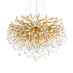 Люстра подвесная с прозрачными стеклянными подвесками в форме капель Диаметр 80 см Droplet Chandelier варинант исполнения - 14 | Loft Concept в Саратове
