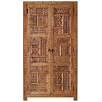 Этнический шкаф с орнаментом резьба из дерева Indian Antique Furniture варинант исполнения - 3 | Loft Concept в Саратове