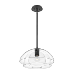Подвесной светильник с прозрачным двойным стеклянным плафоном в форме купола и внутренней сферой Hinkley варинант исполнения - 2 | Loft Concept в Саратове