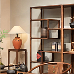 Стеллаж деревянный с полками для хранения Moon Walnut Furniture варинант исполнения - 2 | Loft Concept в Саратове