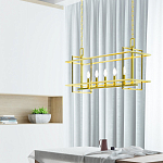 Подвесной светильник прямоугольный 5-ти ламповый Linear Kitchen Light варинант исполнения - 3 | Loft Concept в Саратове