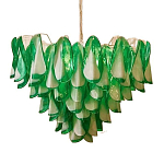Люстра из стеклянных зеленых лепестков Petalled Illuminator варинант исполнения - 1 | Loft Concept в Саратове