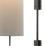 Бра чёрное с тканевым абажуром в форме цилиндра Rough Beauty варинант исполнения - 1 | Loft Concept в Саратове