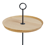 Pin журнальный столик с кольцом из натурального дуба и бетона варинант исполнения - 1 | Loft Concept в Саратове