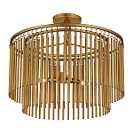 Потолочный светильник двухъярусный золотого цвета Metal Tentacles варинант исполнения - 2 | Loft Concept в Саратове