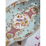 Блюдо овальное из голубого фарфора с ручками в виде бабочек и цветочным рисунком Blue Garden варинант исполнения - 8 | Loft Concept в Саратове