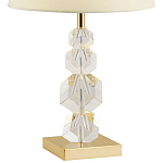 Настольная лампа с абажуром и основанием из хрусталя Neri Crystal Cubes Gold Table Lamp варинант исполнения - 2 | Loft Concept в Саратове