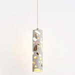 Подвесной светильник с цилиндрическим белым бетонным плафоном Terrazzo Light варинант исполнения - 1 | Loft Concept в Саратове