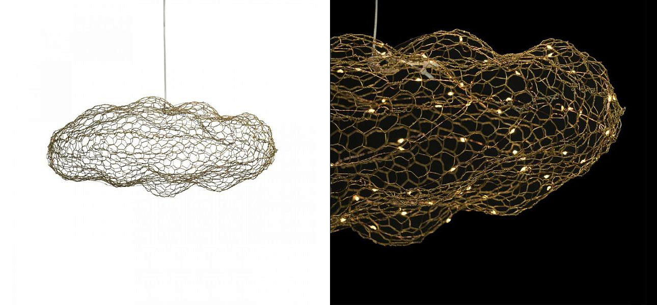 Светодиодная Люстра Золотая Сеть LED Cloud Gold Светодиодная Люстра Золотая Сеть LED Cloud Gold - Loft-Concept в Саратове