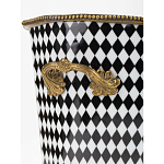 Фарфоровое кашпо Black and white square варинант исполнения - 5 | Loft Concept в Саратове