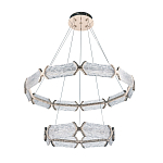 Люстра с 2-мя кольцами с текстурным природным рисунком IceFlame варинант исполнения - 9 | Loft Concept в Саратове