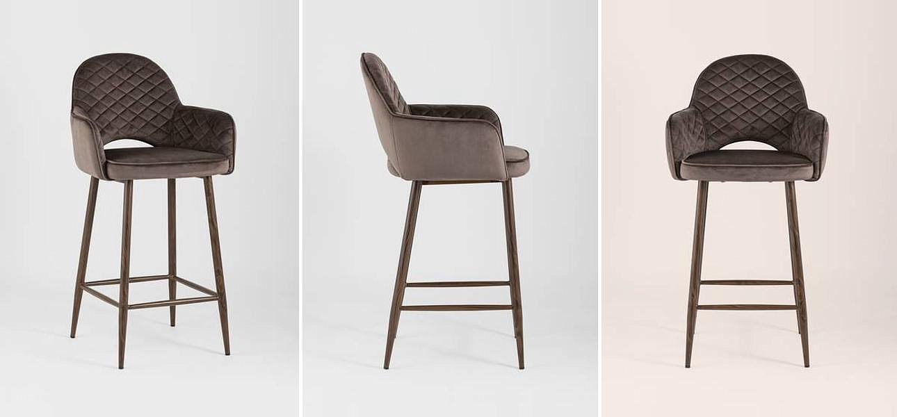 Барный Стул SHARRON Коричневый Велюр Барный Стул SHARRON Коричневый Велюр - Loft-Concept в Саратове