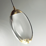 Подвесной светильник с плафоном в форме капли Crystal Transparent Drop варинант исполнения - 2 | Loft Concept в Саратове