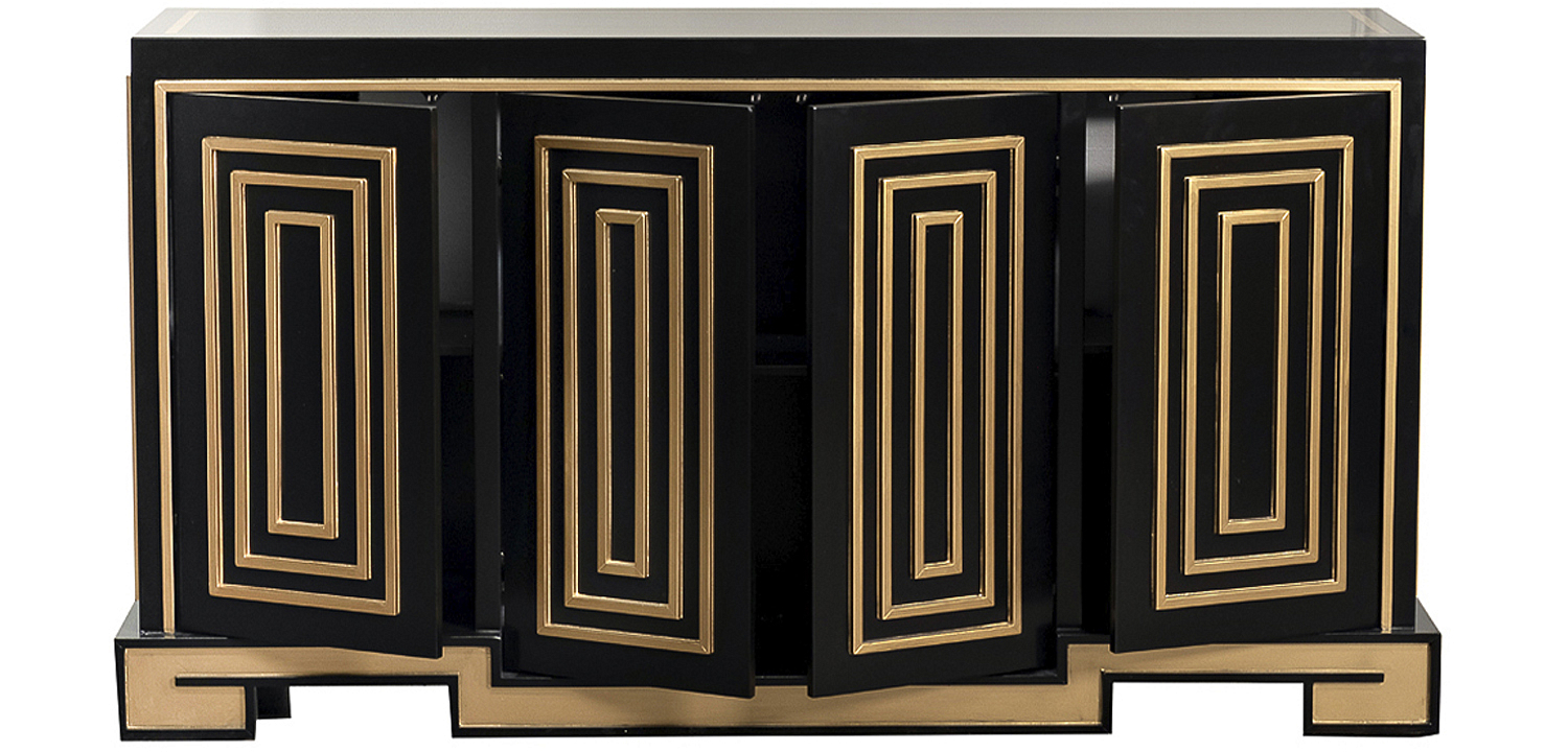 Комод в стиле арт-деко Meandro Chest of drawers Черный Комод в стиле арт-деко Meandro Chest of drawers Черный - Loft-Concept в Саратове