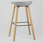 Барный стул на ножках из натурального дерева Boras Grey варинант исполнения - 5 | Loft Concept в Саратове