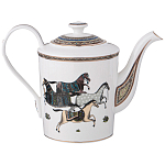 Чайный сервиз из фарфора с изображением лошадей на 6 персон 15 предметов Porcelain Horse Set  варинант исполнения - 2 | Loft Concept в Саратове