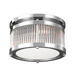 Потолочный светильник с цилиндрическим плафоном из рифленого прозрачного стекла Feiss варинант исполнения - 1 | Loft Concept в Саратове