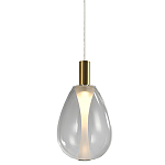 Подвесной светильник со стеклянным плафоном в форме капли NAOMI drop transparent glass варинант исполнения - 1 | Loft Concept в Саратове