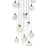 Каскадная люстра с плафонами в виде круглых пластин из хрусталя Esme Round Plates Chrome Chandelier 25 варинант исполнения - 2 | Loft Concept в Саратове