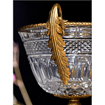 Чаша из прозрачного стекла с ручками и ободком из бронзы Eden Garden варинант исполнения - 3 | Loft Concept в Саратове