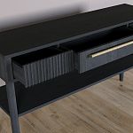 Дизайнерская Консоль с полкой и ящиком Primo Черный дуб варинант исполнения - 6 | Loft Concept в Саратове