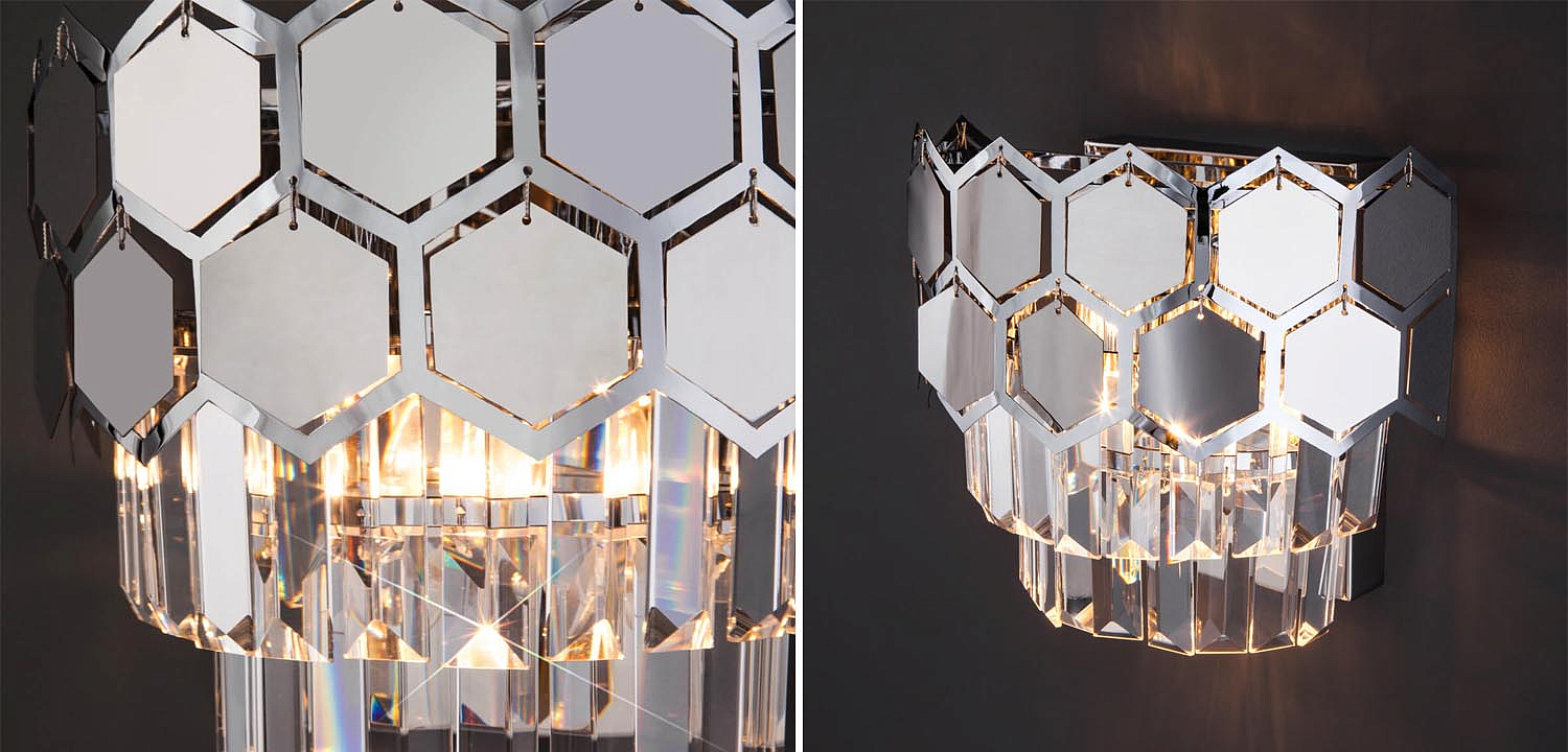 Бра Hanging Hexagon Moira Sconce chrome Бра Hanging Hexagon Moira Sconce chrome - Loft-Concept в Саратове