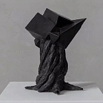 Скульптура «Окаменелый рост», Черный объект варинант исполнения - 2 | Loft Concept в Саратове