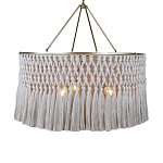 Люстра круглая плетеная с бахромой Wicker Tassel Chandelier варинант исполнения - 1 | Loft Concept в Саратове