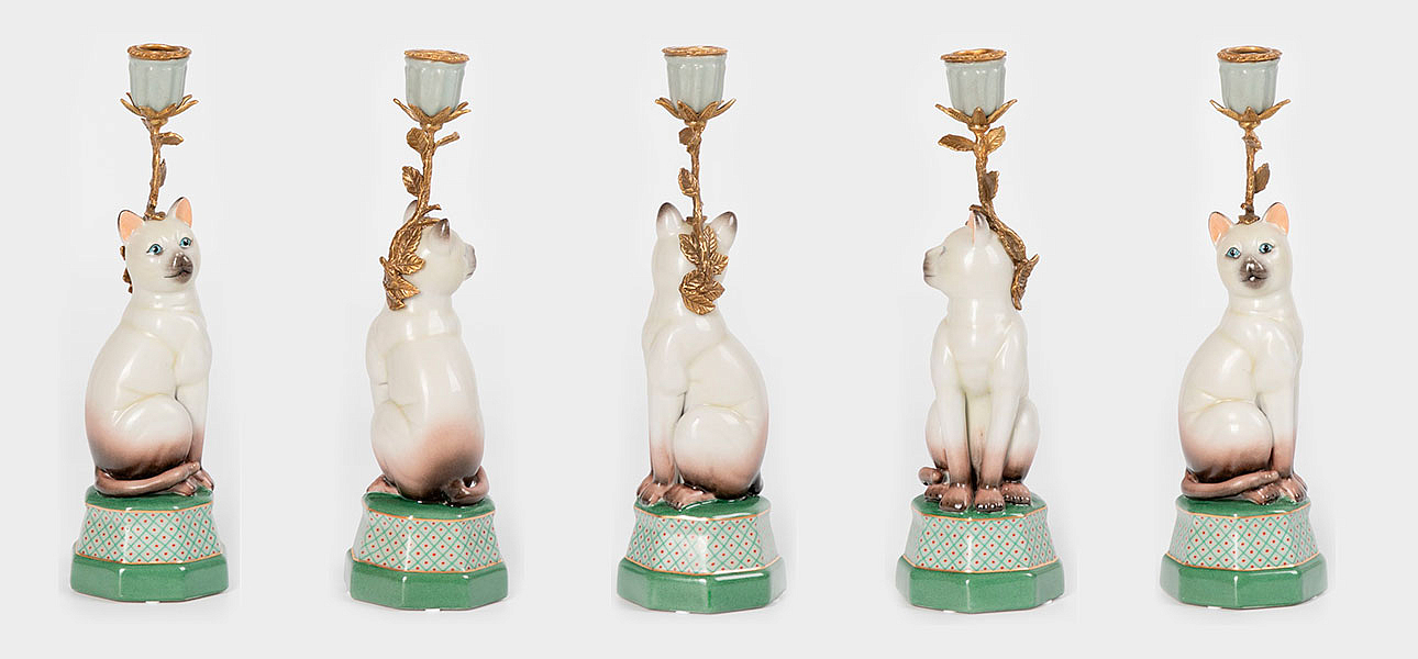 Подсвечник фигурка Кошка Candlestick cat Подсвечник фигурка Кошка Candlestick cat - Loft-Concept в Саратове