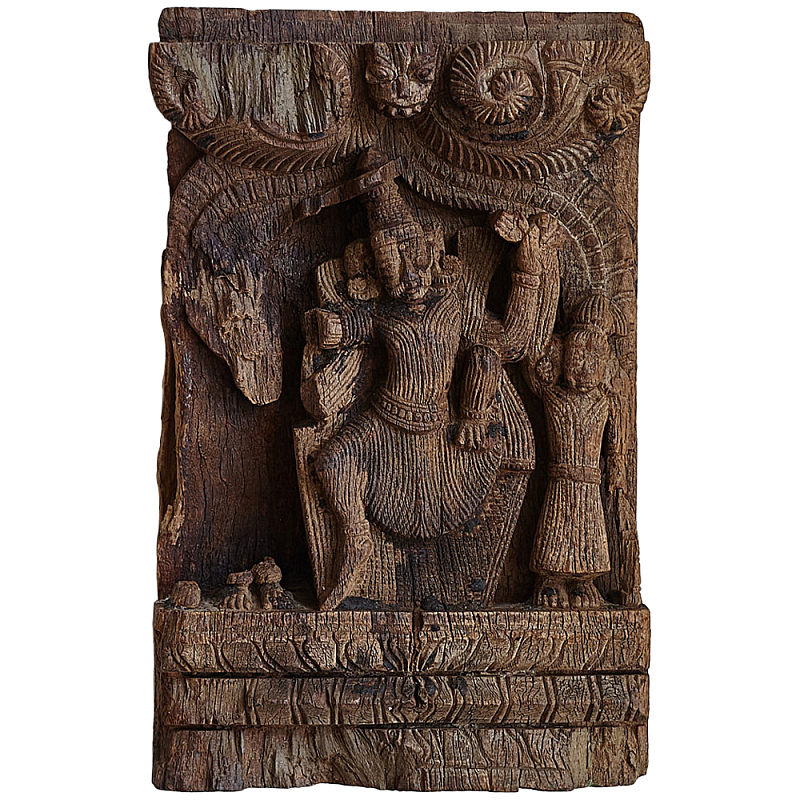 Антикварные объёмные панно из тика Antique Indian Panels Коричневый Антикварные объёмные панно из тика Antique Indian Panels Коричневый в Саратове | Loft Concept