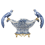 Фарфоровая чаша с птицами Blue and White варинант исполнения - 1 | Loft Concept в Саратове