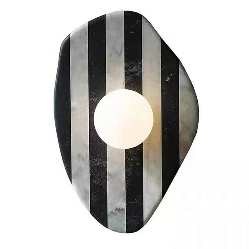 Бра полосатое из мрамора Shaw Marble Lighting Черно-белый Прозрачный Красный Бра полосатое из мрамора Shaw Marble Lighting Черно-белый Прозрачный Красный в Саратове | Loft Concept
