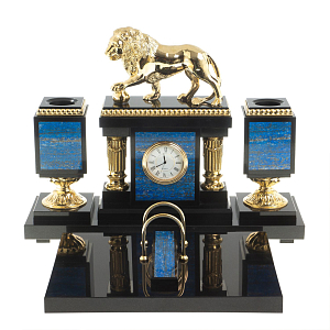 Настольный письменный набор из лазурита с декором в виде льва Golden Lion