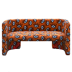 Акцентный Двухместный Диван Leela Оранжевый Орнамент варинант исполнения - 3 | Loft Concept в Саратове