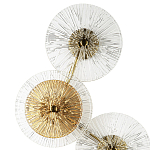 Бра с 4-мя плафонами в форме диска из рельефного коричневого стекла Decorative Four Glass Discs Wall Lamp варинант исполнения - 2 | Loft Concept в Саратове