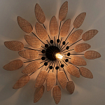 Настенный светильник с плетеным декором Wicker Leaves Wall Lamp варинант исполнения - 2 | Loft Concept в Саратове