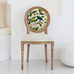 Стул бежевый из натурального бука с изображением птиц и цветов Blooming White Magnolias варинант исполнения - 3 | Loft Concept в Саратове