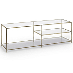 ТВ-тумба из стекла и металла Tingey Metal Glass TV Stand варинант исполнения - 2 | Loft Concept в Саратове